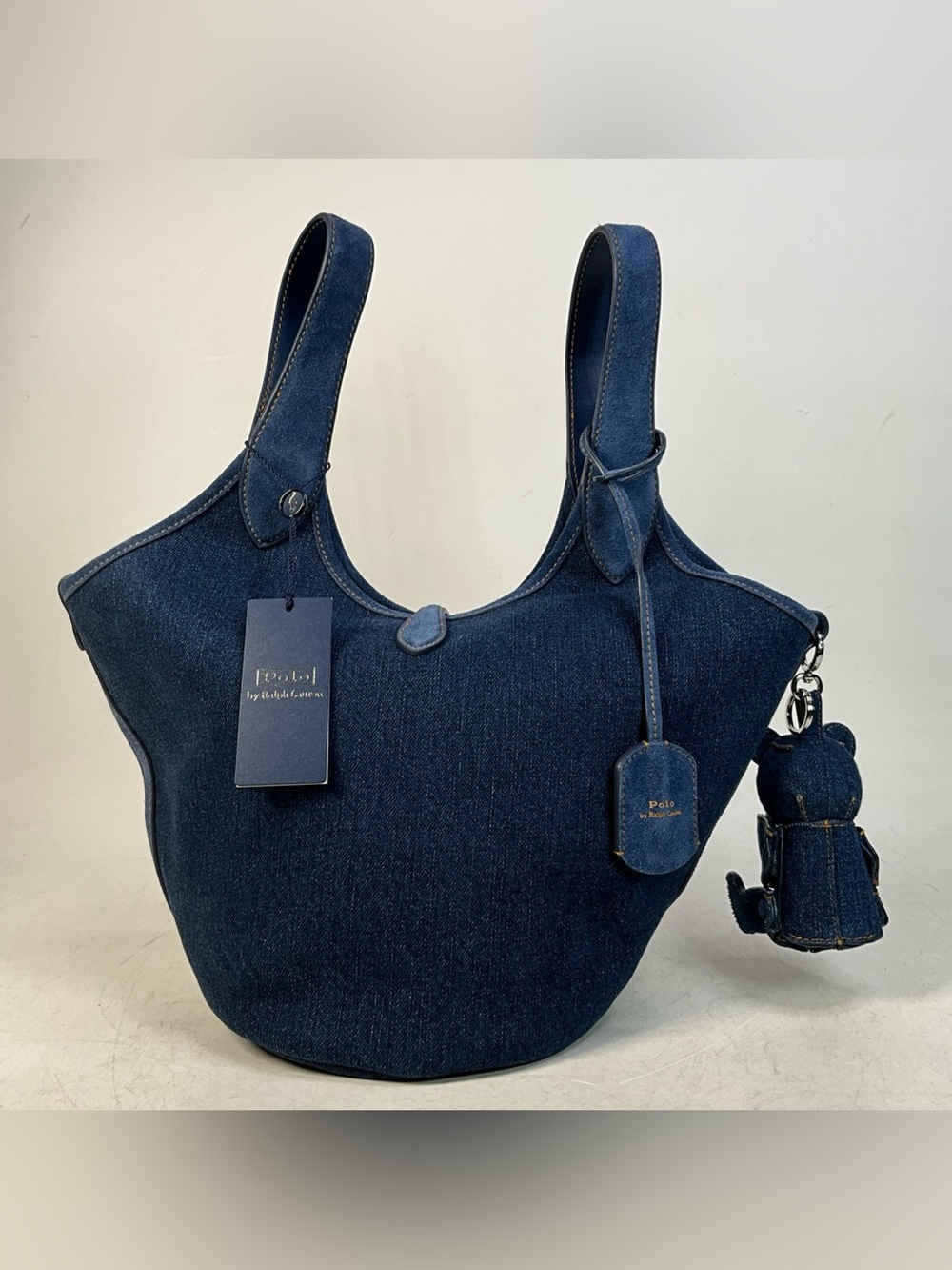 Polo Ralph Lauren Polo Play Denim Small Tote Kate Wash Blue